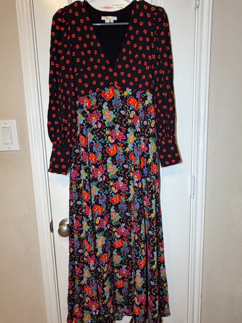 Boden Blouson Sleeve Maxi Tea Dress with pockets